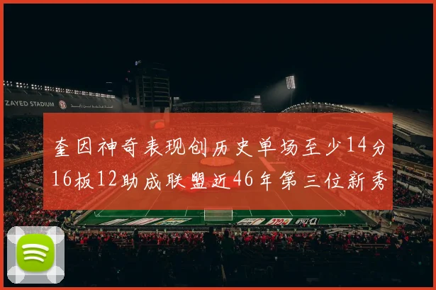 奎因神奇表现创历史单场至少14分16板12助成联盟近46年第三位新秀